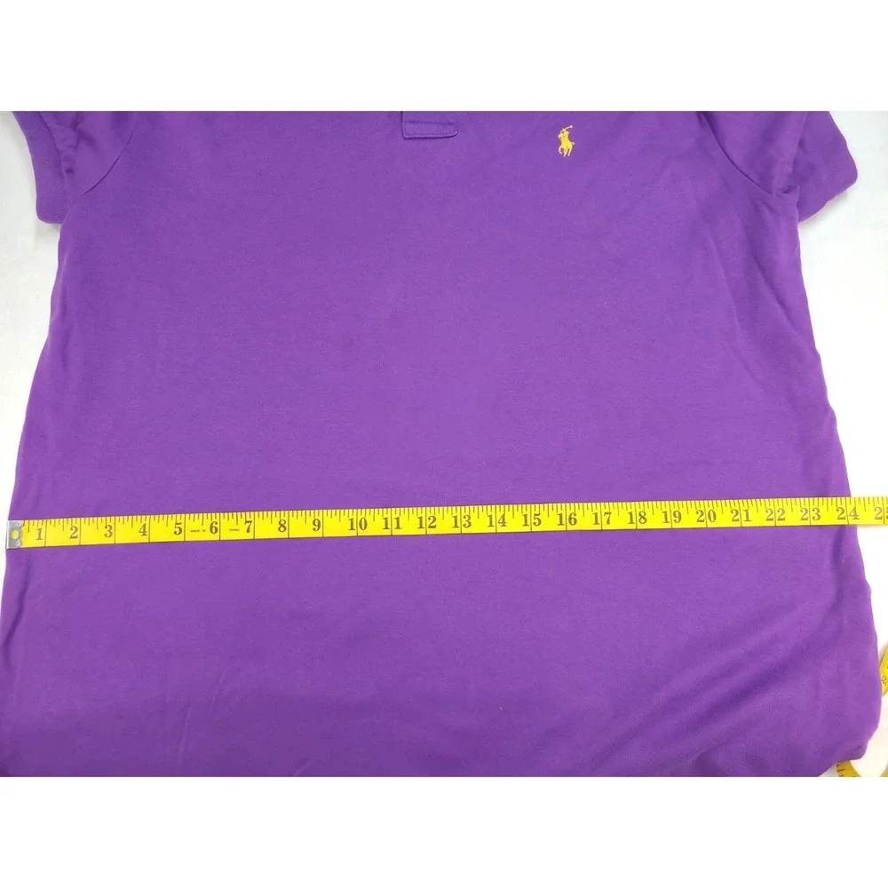 Polo Ralph Lauren Mens Polo Shirt XL Purple w Gold Pony Que Preppy Old Money
